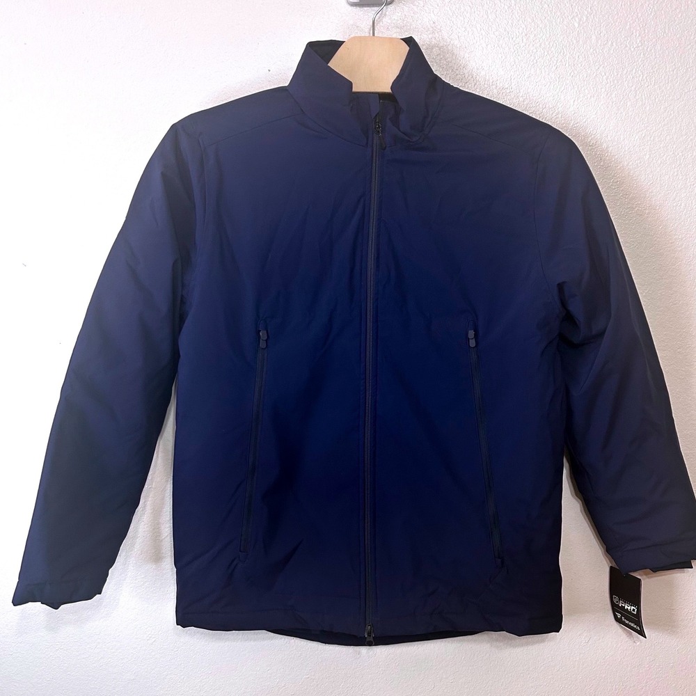 Fanatics NHL Authentic Pro Mens Navy Blue Full Zip Travel Training Jacket Large